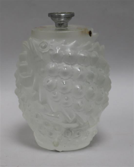 A Lalique lamp base